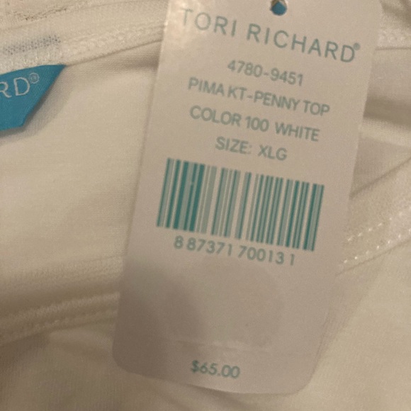 New with tags Tori Richard Pima cotton T-shirt with 3/4 sleeves - Picture 3 of 4